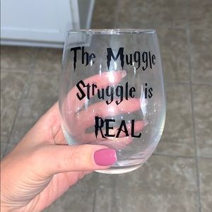 Harry Potter Themed Wine Glass